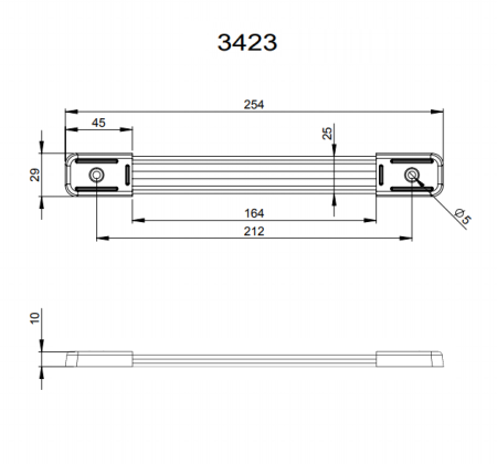 Adam Hall 3423 ручка портфельная пластиковая