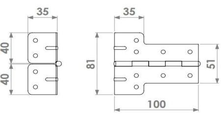 Adam Hall 2641 петля угловая Г- образная