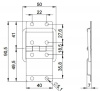 Adam Hall 2524 BLK петля с ограничителем раскрытия черная