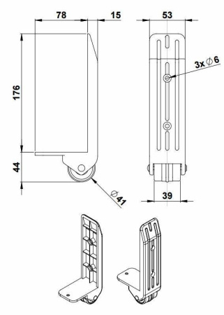 Adam Hall 3782 колесо угловое
