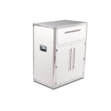 Кейс (кофр) мобильный комод с ящиком и дверями