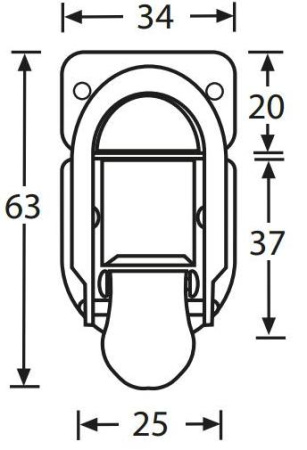 Adam Hall 1604 замок-захват малый никелированный