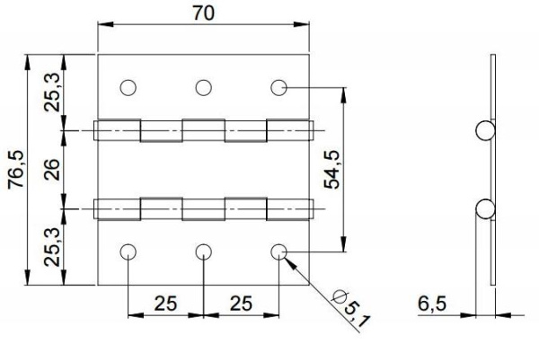 Adam Hall 2600 петля двойная