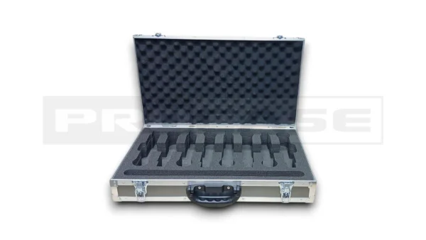 Кейс кофр для микрофонов 8 штук с дополнительным отсеком