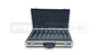 Кейс кофр для микрофонов 8 штук с дополнительным отсеком