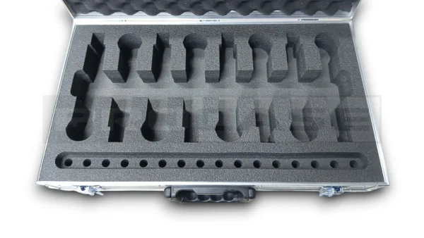 Кейс кофр для микрофонов 8 штук с дополнительным отсеком