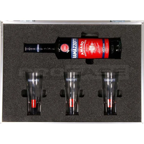 Кейс (кофр) подарочный для бутылки и стаканов Кейс (кофр) подарочный для бутылки и стаканов